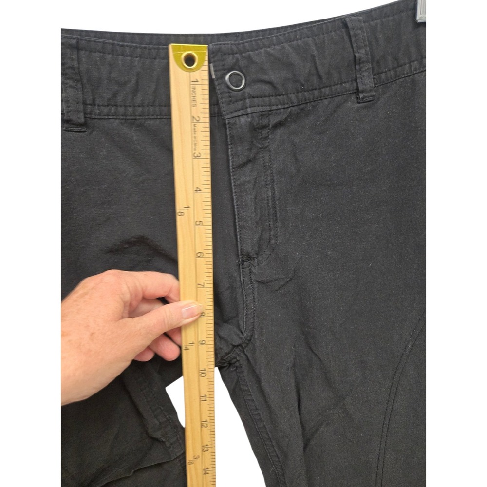 Danskin Now Womens L 12/14 Black Convertible Zip Off Cargo Hiking Pants Stretch - Picture 8 of 12